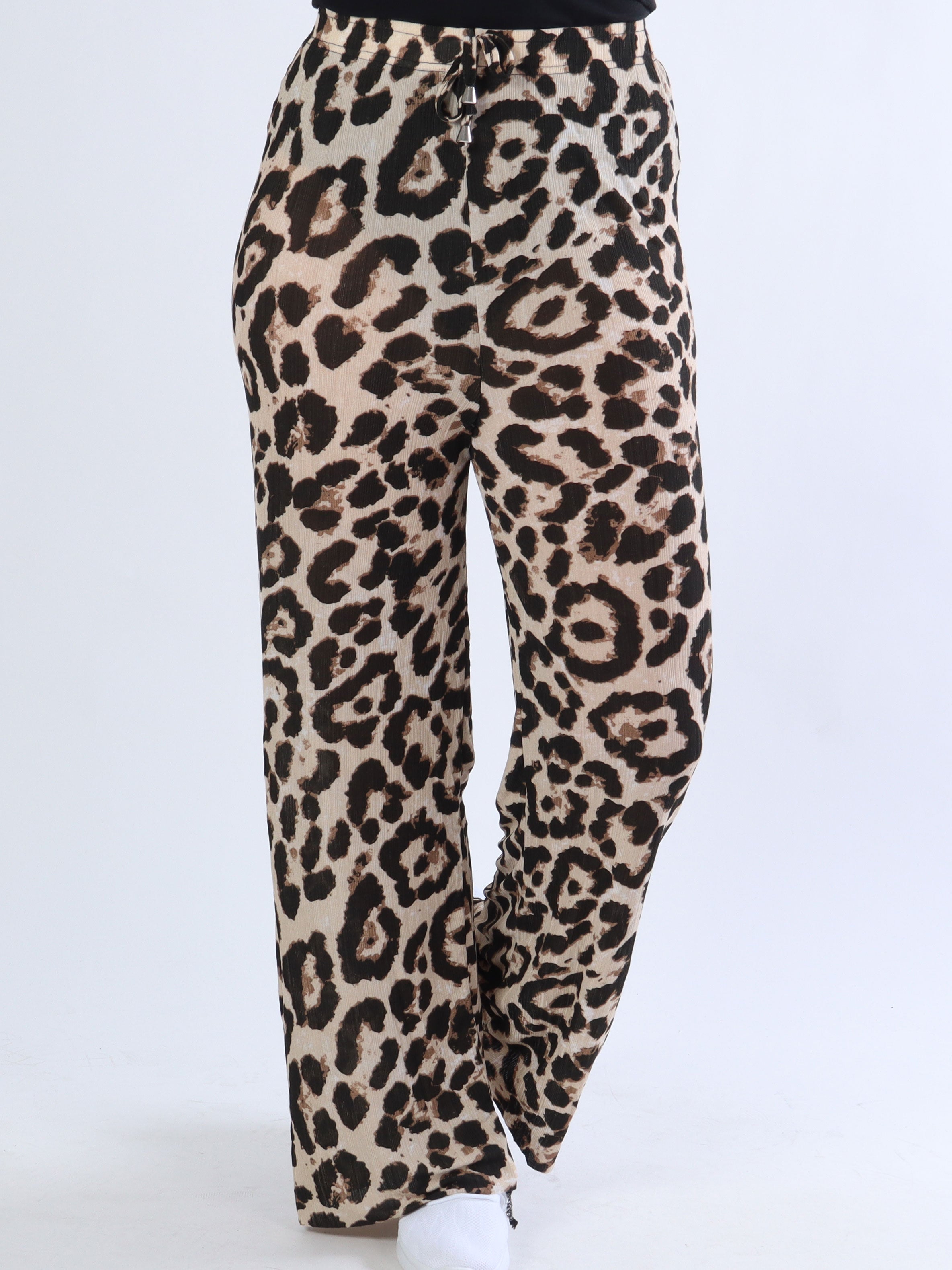 Pianora - Løse bukser i leopardprint